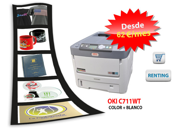 Aplastar Resbaladizo vencimiento novedades - impresora tóner blanco Oki C 711WT