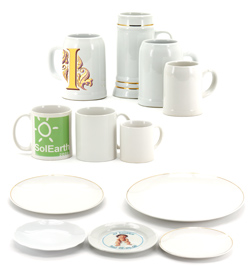 platos y tazas de cerámica para personalizar
